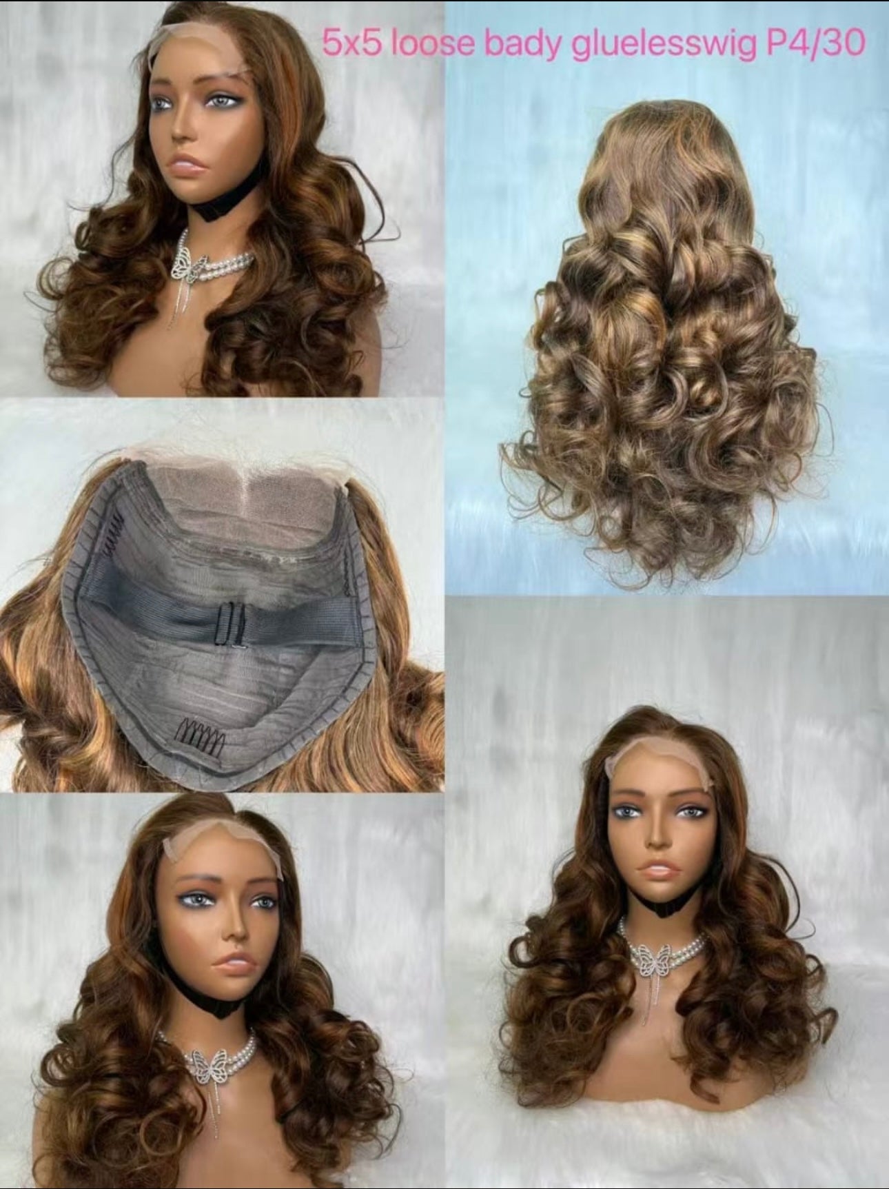 5x5 Loose Body Wave Glueless Wig – 18 Inches Human Hair
