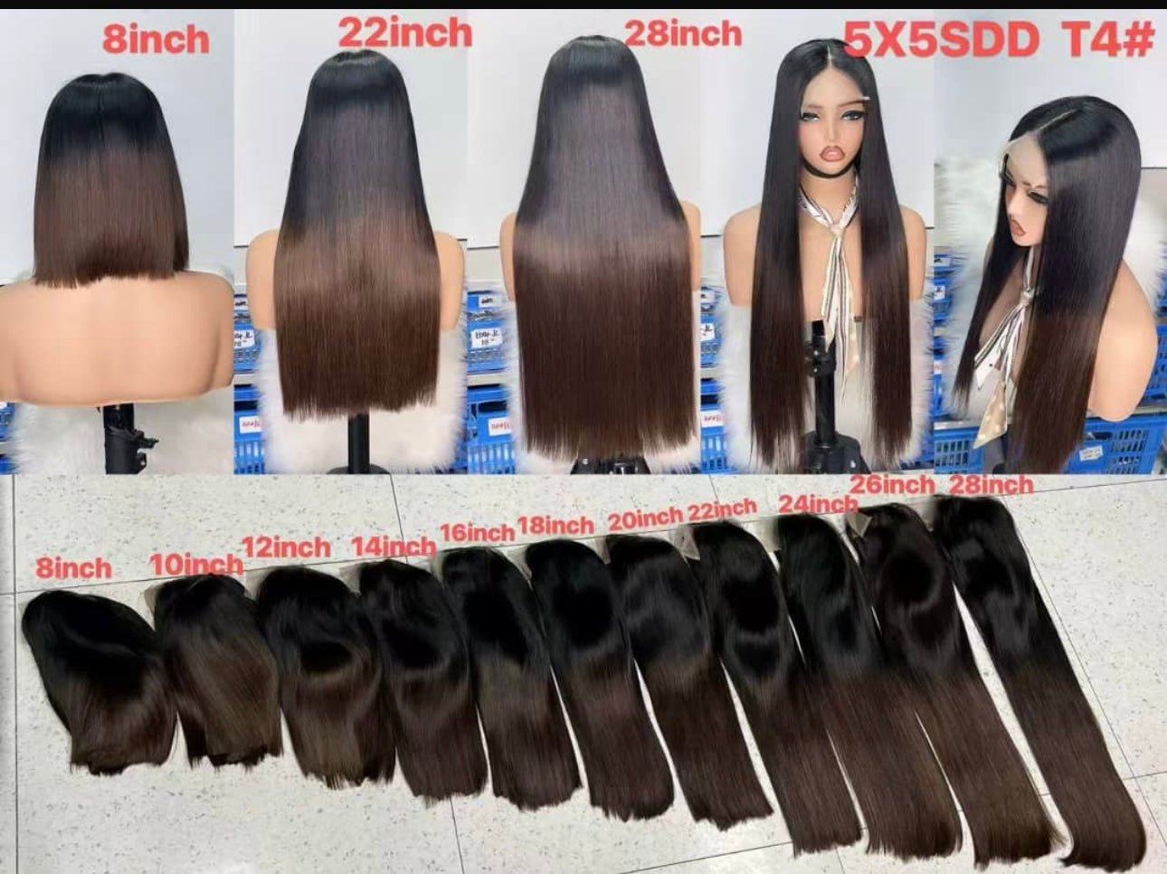 5x5 HD Lace Closure Wig – Straight Vietnamese Human Hair