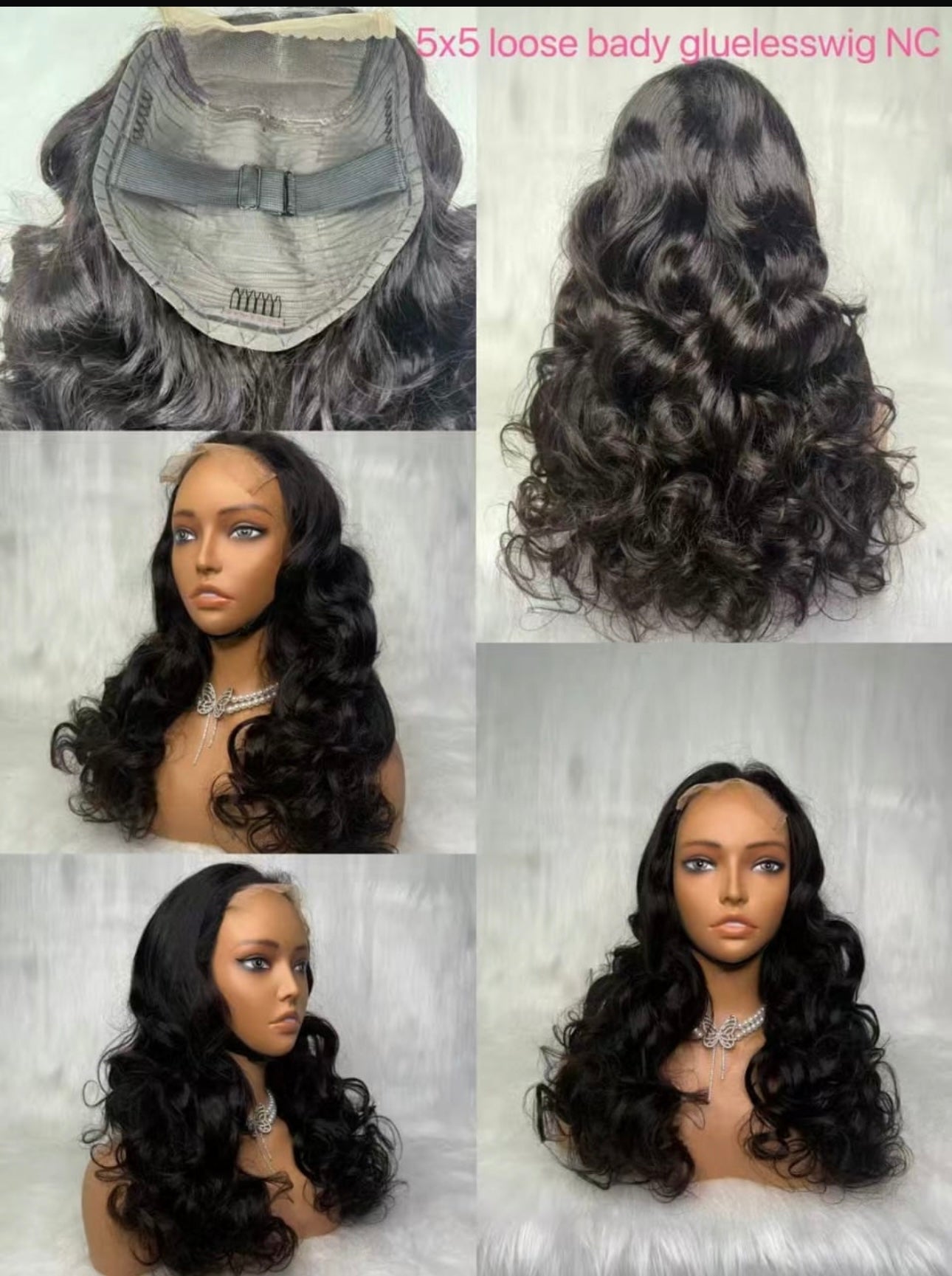 5x5 Loose Body Wave Glueless Wig – 18 Inches Human Hair